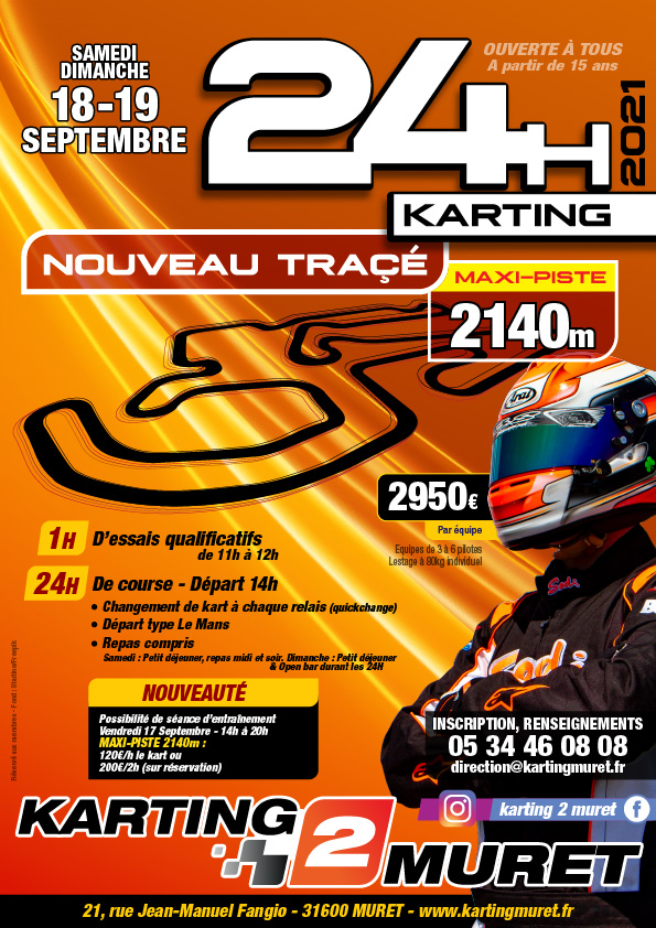 affiche 24H karting de muret